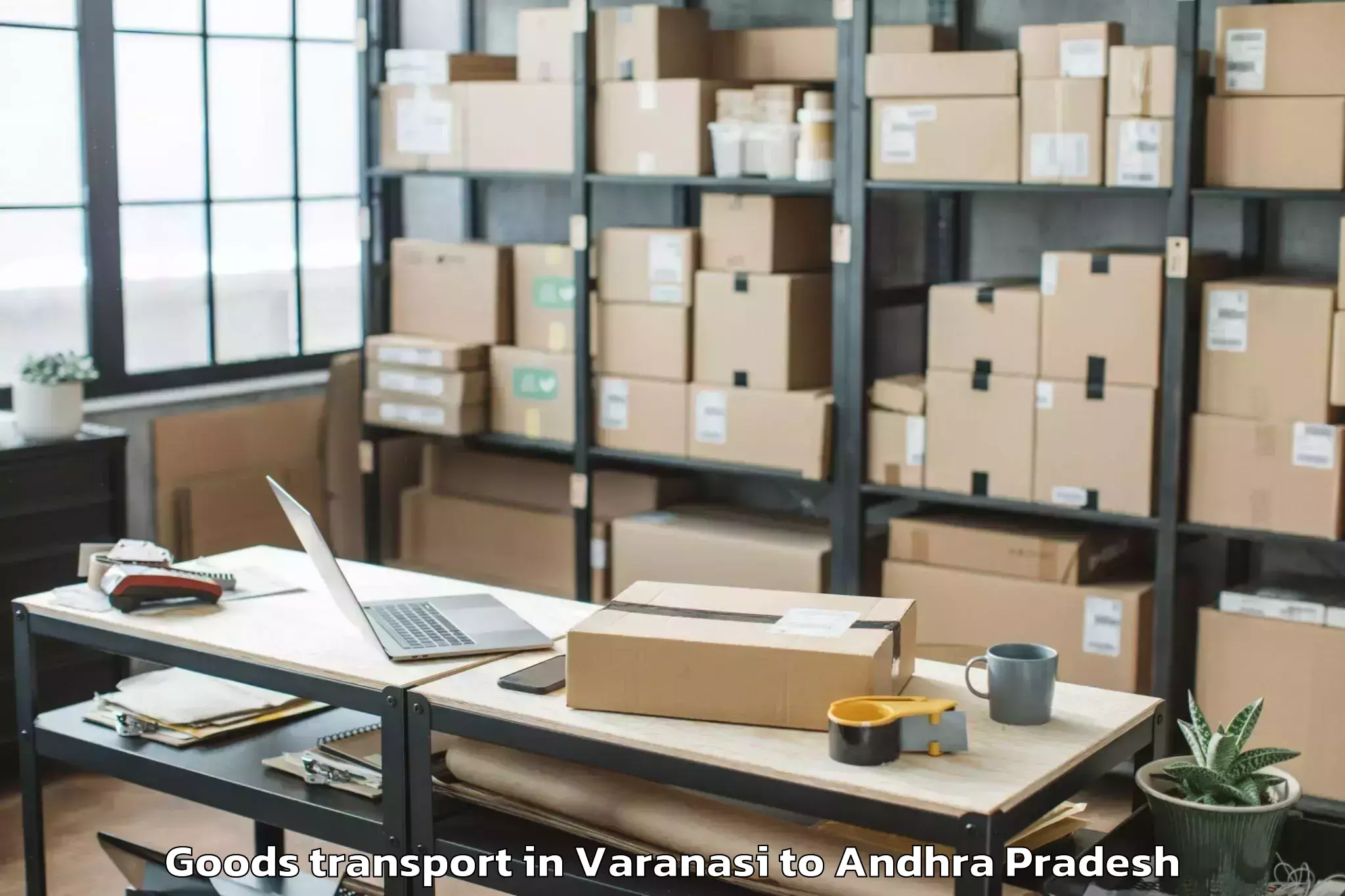 Quality Varanasi to Nuzividu Goods Transport